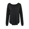 2685-26 Otoño estilo americano holgado elegante danza jazz amigable con la piel casual camiseta de manga larga de punto para mujer