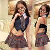 Lencería Sexy, Uniforme de Marinero Seductor para Mujer, Pijama de Traje de Marinero de Azafata de Academia Real 206