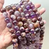 Tiras de Cristal de Titanio Morado Fantasma Morado Natural Accesorios para Pulsera Trenzada de Cuentas de Cristal Hecha a Mano DIY Accesorios para Pulsera y Collar Joyería
