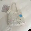 Moda para el Trayecto Diario de Niñas Bolso de Hombro Único Bolso Tote Simple de Gran Capacidad para el Día a Día Textura Fresca y Linda Mochila de Nicho
