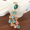 Llavero de Piedra Lunar Pavo Real Japonés y Coreano Lindo Creativo Colgante de Coche Llavero de Mochila Souvenir Clásico