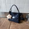 Bolso Cubo de Gran Capacidad de Alta Gama para Trabajo y Viajes de Verano para Mujer 2025 Nuevo Bolso Cruzado de Mezclilla Azul Claro