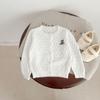 Ins Baby Primavera e Verão Casaco Fino Urso Bonito Bebê Meninos e Meninas Estilo Coreano Respirável Camisa Protetor Solar Oco