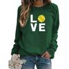 Suéter de cuello redondo con estampado de carta de AMOR transfronterizo AliExpress Amazon otoño e invierno moda casual europea y americana