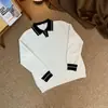 Novo suéter de malha POLO outono e inverno para homens, gola V, gola de gaivota, color blocking, estilo old money, negócios, atacado de fábrica transfronteiriço