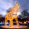 Oso LED Celebridad de Internet Oso Navideño Iluminación Exterior Lámpara de Modelado Animal Exterior Paisaje Iluminación Luminosa Lámpara de Estilo