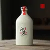 Garrafa de Vinho de Cerâmica Garrafa Vazia Recipiente para Bebida Uma Catty Jarra de Vinho de Cerâmica de Barro Antiga Jarra de Vinho Selada Doméstica Jarra de Vinho de Adega Garrafa de Vinho