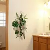 Pegatina de Puerta de Planta Verde Autoadhesiva Brup con Diseños de Monstera y Helecho para Entrada y Pared de Dormitorio Hs5460E
