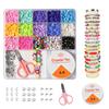 Contas de letras de tablet de cerâmica macia faça você mesmo pulseira de contas material bolsa terno completo pulseira de contas acessórios de joias contas borda cruzada