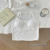Camisola pequeña elegante de estilo francés para mujer, chaleco adelgazante de cintura con banda interior para el pecho, top corto sin mangas de verano