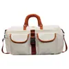 Bolso de mano de nuevo color en bloques estilo coreano con compartimento para zapatos, bolsa de gimnasio multifuncional con separación seco-húmedo