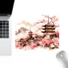 Fornecimento Especial Transfronteiriço de Mouse Pad Flor de Cerejeira Tinta, Tapete de Mesa para Jogos Estilo Japonês, Pad Espessado Antiderrapante para Teclado de Computador Atacado