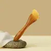 Sándalo Morado, Sándalo Verde, Raspador de Cuerno, Peine de Pezuña de Oveja, Peine de Madera, Raspador Facial, Pequeño Bastón Masajeador Raspador para Ojos Portátil