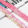 Tocados de Danza Accesorios de Vestir 3cm Tres Filas Elásticas Conectadas Perlas Encaje Lentejuelas Cinturón Todo el Año En Stock 30 Colores