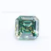 Moissanita Verde Asscher de Alta Calidad 0.5-3 Quilates Cuadrada Facetada Suelta Moissanita al por Mayor