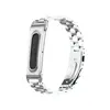 Adecuado para Google Fitbit Air, marco de reloj de metal de lujo con correa de reloj de metal de bucle sólido de tres eslabones