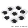 Materiales para Manualidades DIY Infantiles Accesorios de Ojos de Animal Ojos de Juguete con Adhesivo Trasero Ojos Móviles Ojos Negros y Blancos para Muñecas