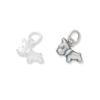 Plata de Ley S925 Maciza Retro Lindo Dibujo Animado Cachorro Colgante Perro Colgante DIY Pulsera de Cristal Accesorios de Plata
