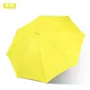 Guarda-chuva Infantil Atacado Cabo Curvo Cor Arco-íris Guarda-chuva Infantil com Estojo à Prova d'Água Jardim de Infância Uso Duplo para Sol e Chuva Guarda-chuva Infantil