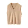 Chaleco de Cachemira Chaleco para Mujer Suave y Versátil Casual Simple Tejido de Punto Otoño e Invierno Nuevo Holgado Ropa Interior y Exterior
