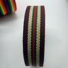 En Stock Cinta Tejida de Poliéster-Algodón Arcoíris de Siete Colores con Ribete Tejido Intercolor en Espiga de Sarga Accesorios de Tela al por Mayor