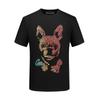 Camiseta de Verão Tendência com Tema de Cachorro para Homens 2026 Novo Estilo Caimento Solto Tamanho Grande Camiseta Masculina Extra Grande