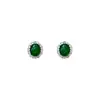 Aretes de Hielo de Diamante Blanco Natural y Calcedonia Verde para Mujer Lujo Accesible Nicho Gama Alta Nuevos Aretes y Pendientes 2025