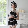 Roupa interior sexy sexy gato menina tentação peito pequeno uniforme perspectiva bonito empregada paixão terno