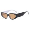 Óculos de Sol Retro Gatinho 2025 Novos com Combinação de Cores Preto e Branco para Mulheres com Proteção UV e Efeito Emagrecedor para Rostos Quadrados e Redondos