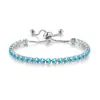 Joia de Luxo Leve Transfronteiriça Pulseira Tennis Zircônia Design Pequeno Super Brilhante Sensação de Alto Padrão Presente para Namorada Contas Atacado