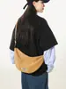 2025 Nova Bolsa Transversal Casual Estilo Japonês Moda Coreana Versátil para Todas as Ocasiões Bolsa de Ombro para o Dia a Dia Cor Sólida Simples Bolsa de Grande Capacidade