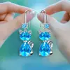 Brincos de Gatinho Brilhantes Fofos Exquisitos Frescos Simples Versáteis Moda Presente Comemorativo Brincos de Luxo