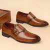 Sapatos brogue de couro plus size mais vendidos da Amazon para homens, casuais, formais e para uso profissional - 25611