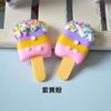Material para carcasa de teléfono móvil DIY arcilla polimérica rayas de color helado de paleta accesorios comida de simulación accesorios de juego