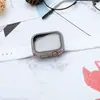 Nova Capa Protetora Anti-queda com Borda Vazada e Strass Dupla Fileira para Apple Watch 7 6 5 4 3 2 SE