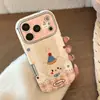 Funda Tridimensional Adecuada para iPhone 17 Pro Max, Apple 16, 15 Animales de Dibujos Animados de Felpa, 13 Cuero, 11 Suave