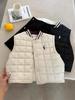 Chaleco de Algodón Estilo Coreano Ropa Exterior para Niños y Niñas en Otoño e Invierno Nueva Ropa Exterior Infantil Chaleco Cálido de Color Puro para Bebé para Usar Adentro y Afuera
