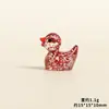 Patinho Fofo com Glitter Fino de Alta Transparência Pequeno Animal Micro-Paisagem Musgo Criativo Carro Mesa Pequenos Enfeites Chaveiro