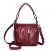 Bolsa Saco Outono Bolsa Pequena Bolsa Feminina 2023 Nova Couro Macio Bolsa para Mãe de Meia-Idade Simples Versátil Ombro Transversal