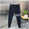 Nova calça jeans preta de primavera e outono masculina estilo coreano moderna versátil skinny para estudantes simples moderna calça comprida ins