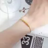 Pulseira de Contas de Transferência Coração Esculpido Cinco Bênçãos para Mulheres Simples Estilo Ins Celebridade da Internet Conjunto de Corrente para Clavícula