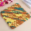 Cojín de Hilo de Bola Grande Manta Tejida a Mano Material para Colcha DIY Cubierta de Manta Hilo con Pompón Cojín Tipo Saco de Frijoles