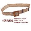 Cinturón Ancho Retro Transfronterizo Combinable para Mujer Tejido con Cuerda de Cáñamo Decorativo Trenzado Cuerda Encerada Hebilla Redonda Hebilla de Madera Cinturón Color Cáñamo