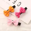 Comercio exterior más vendido para niños pasador pequeño lazo lunares pinza pico de pato bebé clip lateral para niñas accesorios para el cabello al por mayor