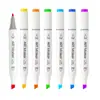 Marcadores de Ponta Dupla Marca Rui 60 Cores para Alunos do Ensino Fundamental Canetas de Desenho à Base de Óleo Arte Anime Pintura à Mão Grafite Canetas Coloridas