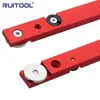 Anillo de retención para carpintería Deslizador Ranura deslizante Aleación de aluminio Mango de empuje Adecuado para tope Límite Sierra circular eléctrica Mesa abatible Mesa de carpintería Bricolaje