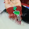 Pingente Inlaid de Calcedônia Verde Gelo de Alta Qualidade Natural, Pingente Amuleto de Ágata Verde com Franja, Fonte de Fornecimento para Transmissão ao Vivo