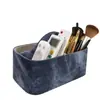 Caja de Almacenamiento de Cosméticos de Cuero, Organizador de Brochas de Maquillaje de Gran Capacidad para Tocador, Caja de Almacenamiento Simple para Escritorio Lg8195