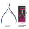 Alicate de Cutícula Amazon D501, Pinça para Sulco de Unha, Alicate de Cutícula com Mola, Cortador de Unha Angulado, Ferramenta Removedora de Esmalte, Empurrador de Cutícula de Aço para Nail Art