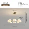 Lustre para Sala de Estar Minimalista Italiano Arte Criativa Anel Lâmpada Atmosférica Preta Vidro de Alto Padrão Feijão Mágico Lâmpada de Hall